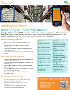 WMS+ Receiving and Inventory Intake